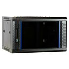 6U wandkast ongemonteerd met glazen deur 600x450x368mm (BxDxH)