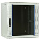 12U witte wandkast met glazen deur 600x450x635mm (BxDxH)