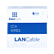 CAT5e internetkabel voor buiten op rol 100m solid zwart CCA - onafgeschermd
