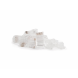 Cat6 internetstekker RJ45 voor solid kabels - onafgeschermd met hulpstukje - 10 stuks