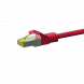 Cat7 internetkabel 0,50m rood 100% koper - extra afgeschermd
