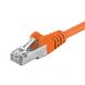 Cat5e internetkabel 0,25m oranje - afgeschermd