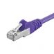 Cat5e internetkabel 0,25m paars - afgeschermd