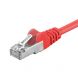 Cat5e internetkabel 0,25m rood - afgeschermd