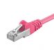 Cat5e internetkabel 0,25m roze - afgeschermd