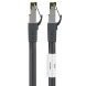 Cat8 internetkabel 2m zwart 100% koper - extra afgeschermd