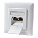 Cat6a internetdoos inbouw wit - afgeschermd