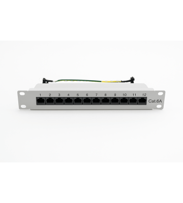 Cat6a 10 inch 12 poorts STP patchpaneel