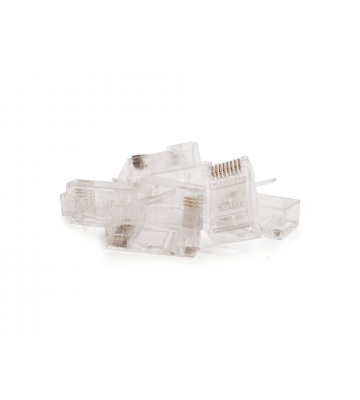 CAT5e internetstekker RJ45 - onafgeschermd - voor stugge en soepele kern -10 stuks