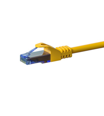 Cat6a internetkabel 2m geel 100% koper - onafgeschermd