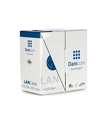 Cat6 internetkabel op rol  305m stranded grijs CCA - onafgeschermd