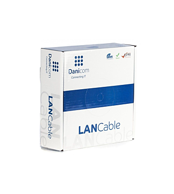CAT6 U/UTP 50m kabel op rol stug grijs CCA