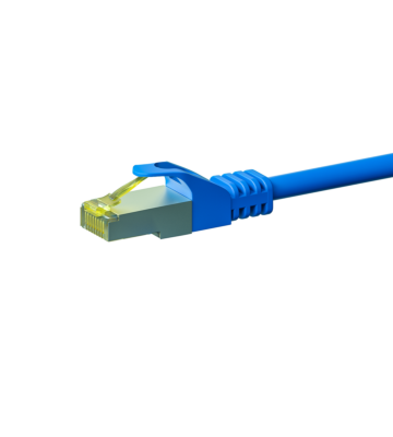 Cat7 internetkabel 5m blauw 100% koper - extra afgeschermd