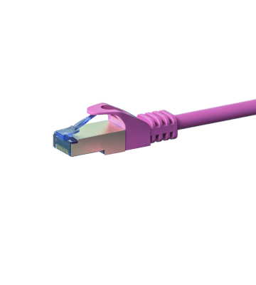 Cat6a internetkabel 2m roze 100% koper - extra afgeschermd