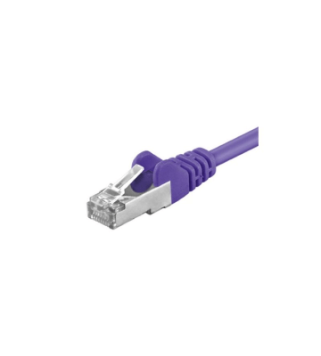 Cat5e internetkabel 15m paars - afgeschermd