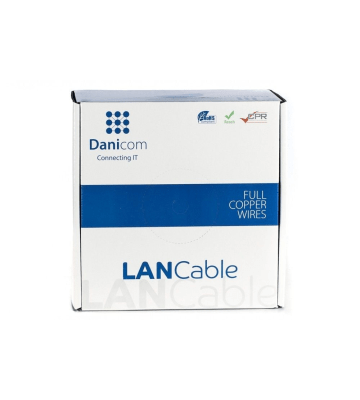 CAT8 S/FTP 50m kabel op rol stug -  LSZH (Dca)