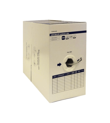 Alfaco Cat6 internetkabel op rol 305m solid grijs LSZH (Eca) - onafgeschermd