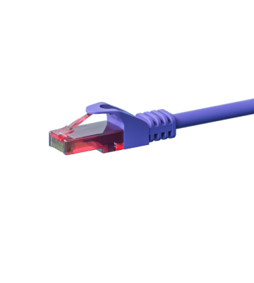 Cat6 internetkabel 5m paars 100% koper - onafgeschermd