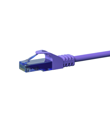 Cat6a internetkabel 2m paars 100% koper - onafgeschermd