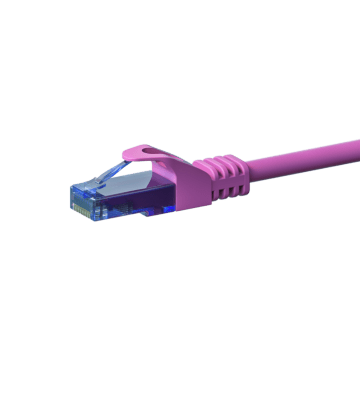 Cat6a internetkabel 2m roze 100% koper - onafgeschermd