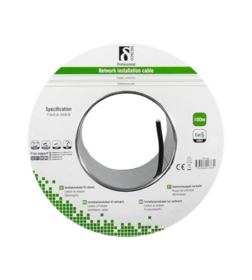 Alfaco Cat6 F/UTP 100m buitenkabel 250MHz op rol stug 100% koper LSZH (Eca)