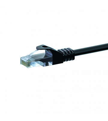 Cat5e internetkabel 15m zwart 100% koper - onafgeschermd