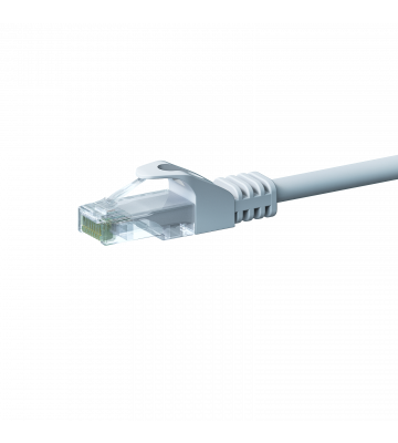 Cat5e internetkabel 0,50m wit 100% koper - onafgeschermd