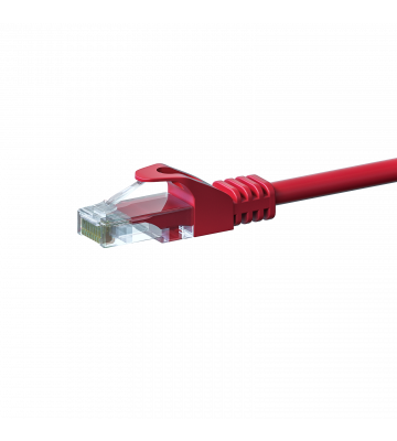 Cat5e internetkabel 0,25m rood 100% koper - onafgeschermd