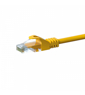 Cat5e internetkabel 0,50m geel 100% koper - onafgeschermd