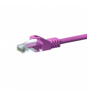 Cat5e internetkabel 0,50m roze 100% koper - onafgeschermd