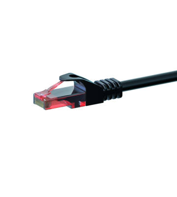 Cat6 internetkabel 0,15m zwart 100% koper - onafgeschermd