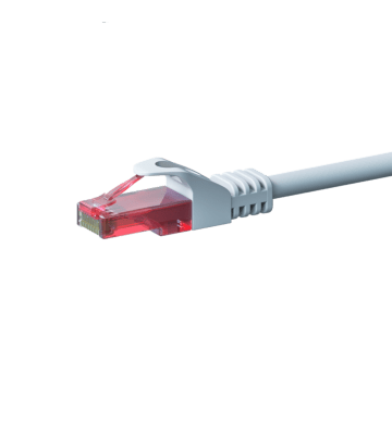 Cat6 internetkabel 2m wit 100% koper - onafgeschermd