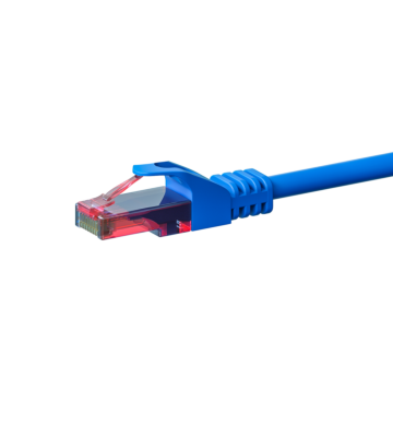 Cat6 internetkabel 0,15m blauw 100% koper - onafgeschermd