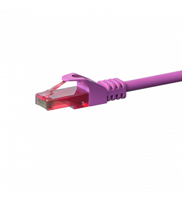 Cat6 internetkabel 0,25m roze 100% koper - onafgeschermd
