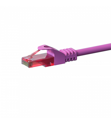 Cat6 internetkabel 0,50m roze 100% koper - onafgeschermd