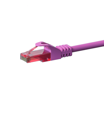 Cat6 internetkabel 5m roze 100% koper - onafgeschermd