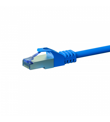 Cat6a internetkabel 0,25m blauw 100% koper - extra afgeschermd