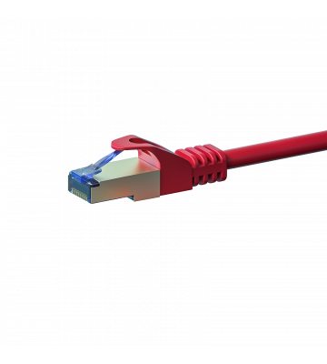 Cat6a internetkabel 0,25m rood 100% koper - extra afgeschermd