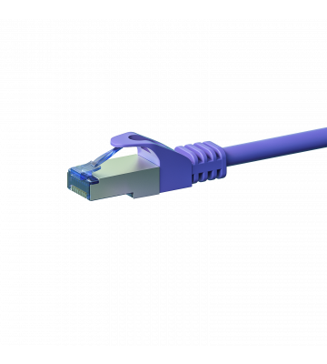 Cat6a internetkabel 0,25m paars 100% koper - extra afgeschermd