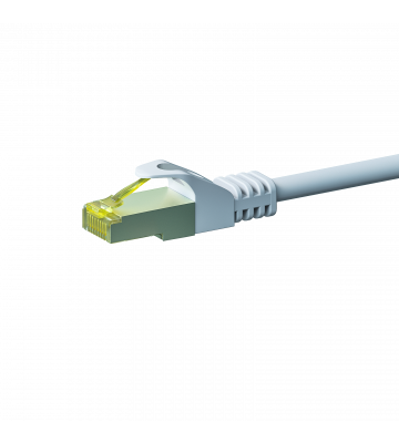 Cat7 internetkabel 0,25m wit 100% koper - extra afgeschermd