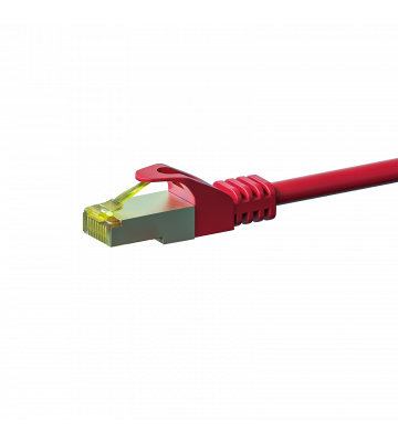 Cat7 internetkabel 0,25m rood 100% koper - extra afgeschermd