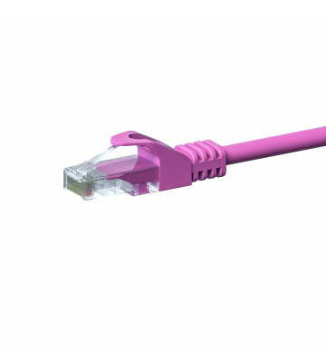 CAT5e internetkabel 0,25m roze - onafgeschermd - CCA