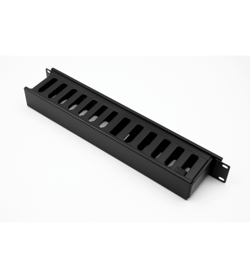 Kunststof rangeerpaneel met afdekplaat - 19-inch