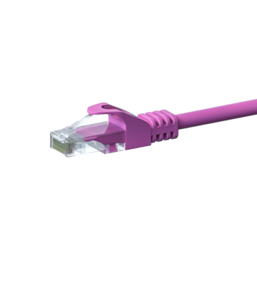 Cat5e internetkabel 5m roze 100% koper - onafgeschermd