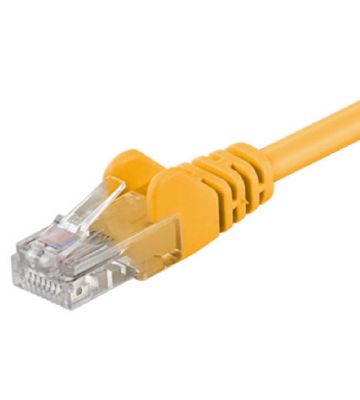 CAT5e internetkabel 0,25m geel - onafgeschermd - CCA