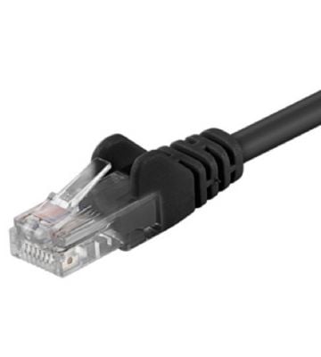 CAT5e internetkabel 0,50m zwart - onafgeschermd - CCA