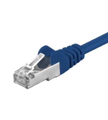 Cat5e internetkabel 0,50m blauw - afgeschermd