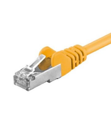 Cat5e internetkabel 0,25m geel - afgeschermd
