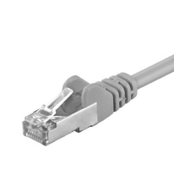 Cat5e internetkabel 0,25m grijs - afgeschermd