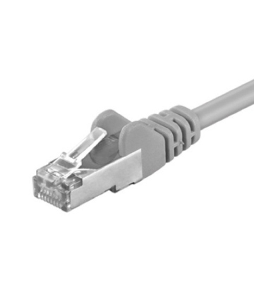 Cat5e internetkabel 0,50m grijs - afgeschermd